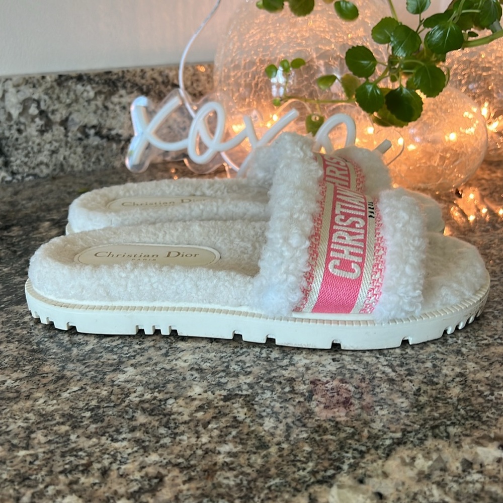 Christian Dior Shearling Slides - Picture 6 of 13